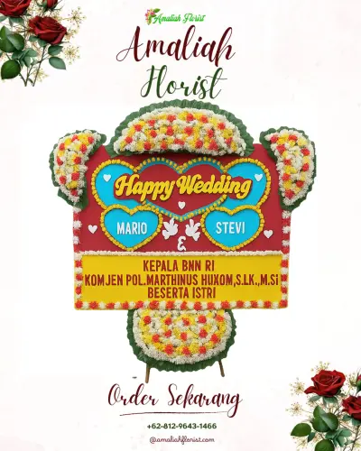 Karangan Papan Bunga Pernikahan di Bonto Lebang